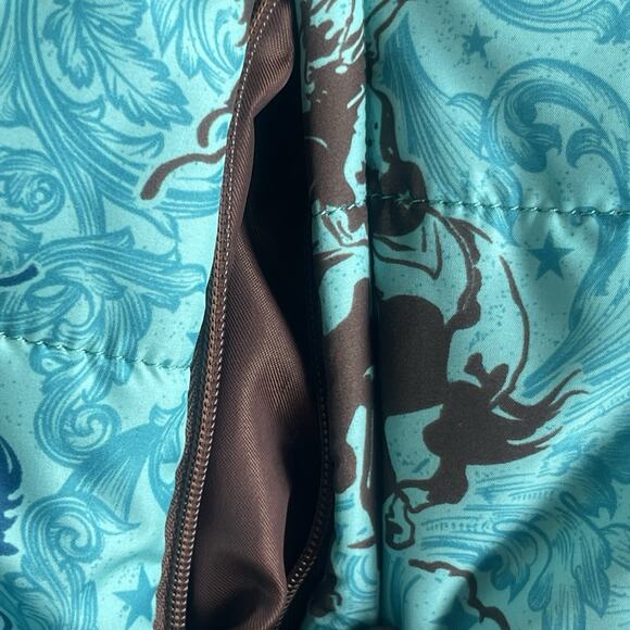 Cheekys Womens Puffer Vest Small Full Zip Horse Equestrian Ranch Cowgirl Rodeo - Picture 5 of 14